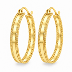 14K Gold Hoop Earrings 20mm 69926
