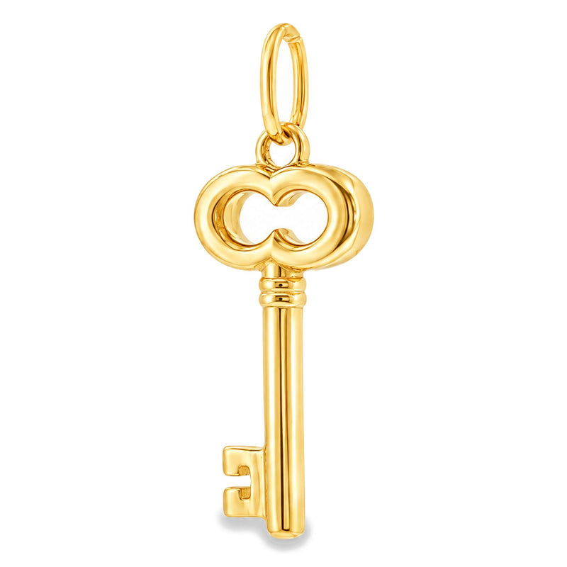 14K Gold Key Pendant, view 2