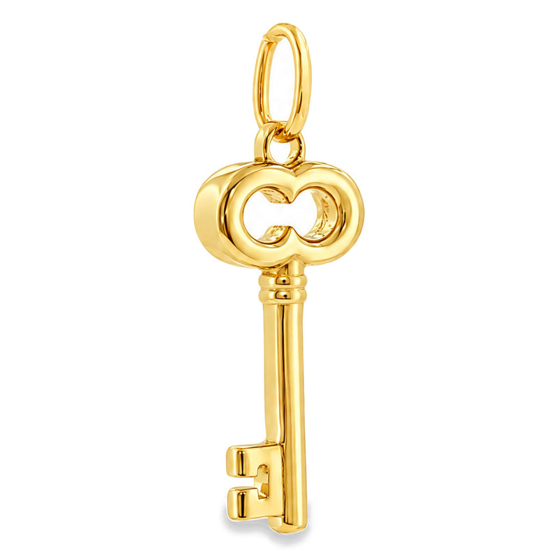 14K Gold Key Pendant, view 3