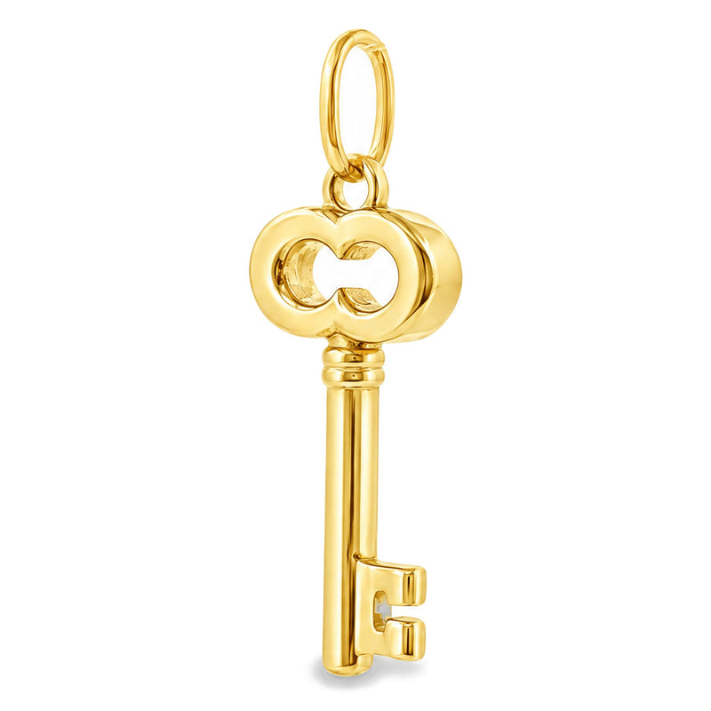 14K Gold Key Pendant, view 4