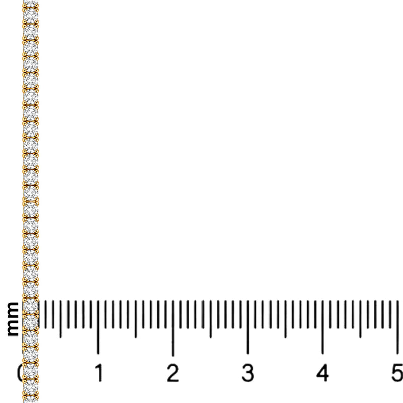 14K Gold Lab-Grown Diamond Tennis Chain 22 Inches 2.2 mm, view 8