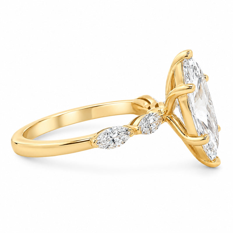 14K Gold Marquise Lab-Grown Diamond Engagement Ring, photo 6 of 7