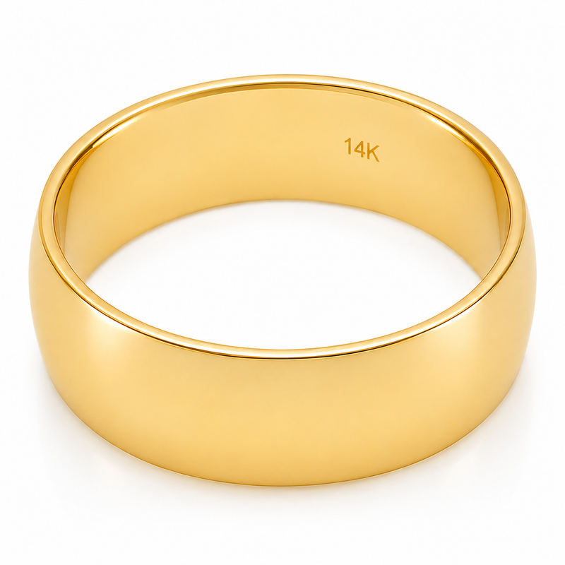 14K Gold Men's Wedding Band 68814