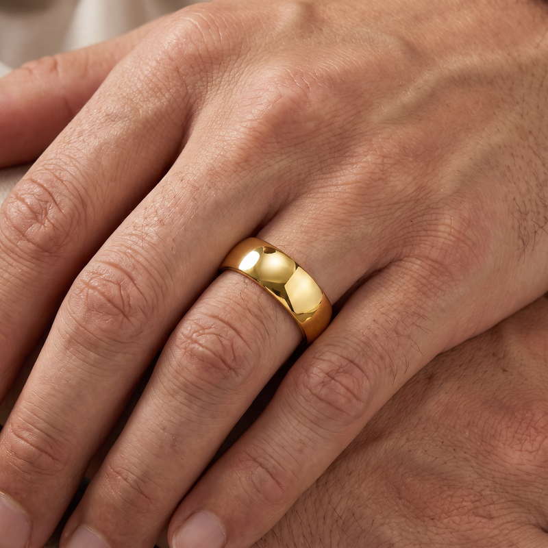 14K Gold Men's Wedding Band 68814