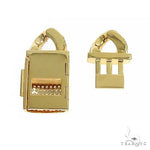 14K Gold Miami Cuban Diamond Lock