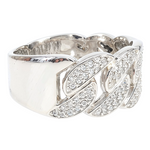 14K Gold Miami Cuban Link Diamond Ring 65031