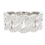 14K Gold Miami Cuban Link Diamond Ring 65031