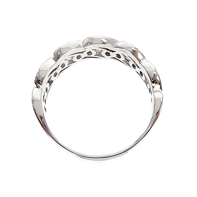 14K Gold Miami Cuban Link Diamond Ring 65031