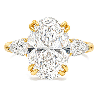 14K Gold Opulent Oval Lab-Grown Diamond Engagement Ring
