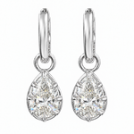 14K Gold Pear Shape Convertible Hoops 71823