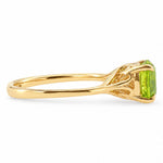 14K Gold Peridot Solitaire Engagement Ring, view 6