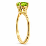 14K Gold Peridot Solitaire Engagement Ring, view 8