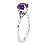 14K Gold Purple Amethyst Solitaire Engagement Ring, view 6