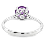14K Gold Purple Amethyst Solitaire Engagement Ring, view 8