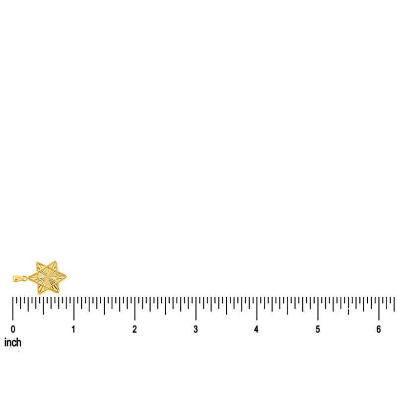 14K Gold Star of David Pendant, view 8