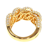 14K Gold Diamond Cuban Ring 66875