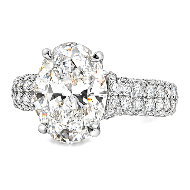 14K Gold Vivienne Oval Lab-Grown Diamond Engagement Ring, view 5