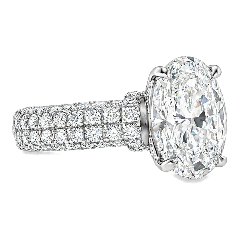 14K Gold Vivienne Oval Lab-Grown Diamond Engagement Ring, view 6