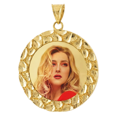 14K Nugget Photo Pendant 71435