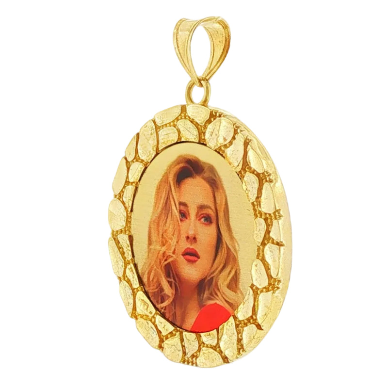 14K Nugget Photo Pendant 71435