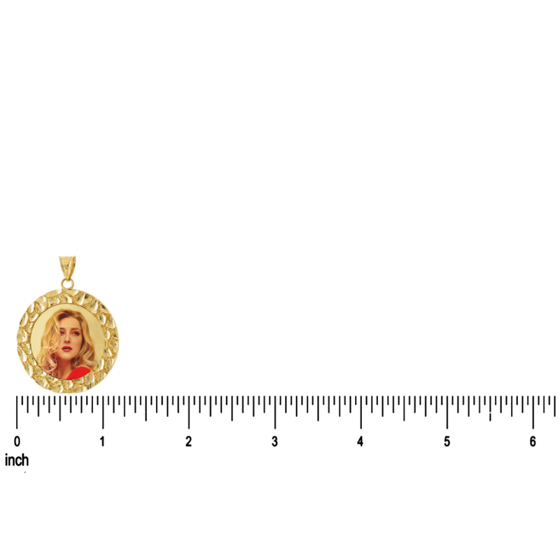 14K Nugget Photo Pendant 71435
