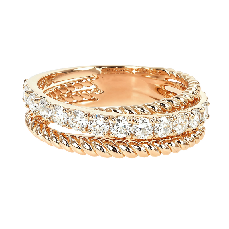 14K Rose Gold Women Diamond Fashion Ring 65972