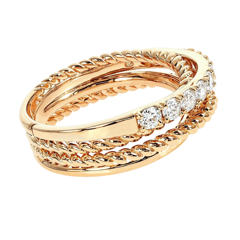 14K Rose Gold Women Diamond Fashion Ring 65972