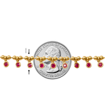 14K Ruby Bezel Dangling Necklace 71422