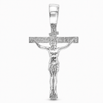 14K Solid Yellow Gold Cross Jesus 63945