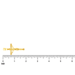 14K Solid Yellow Gold Cross Jesus 63945