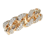 14K Yellow Gold Diamond Cuban Link Ring 66194