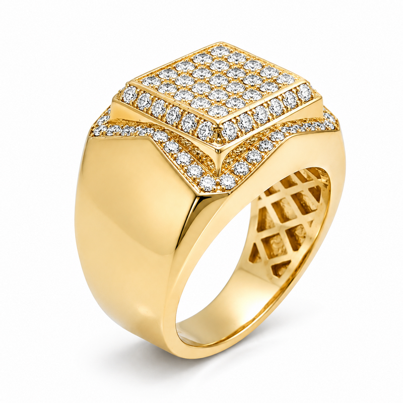 14K Yellow Gold Diamond Ring 10796