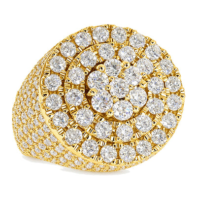 14K Gold Heavy Mayan Pinky Ring