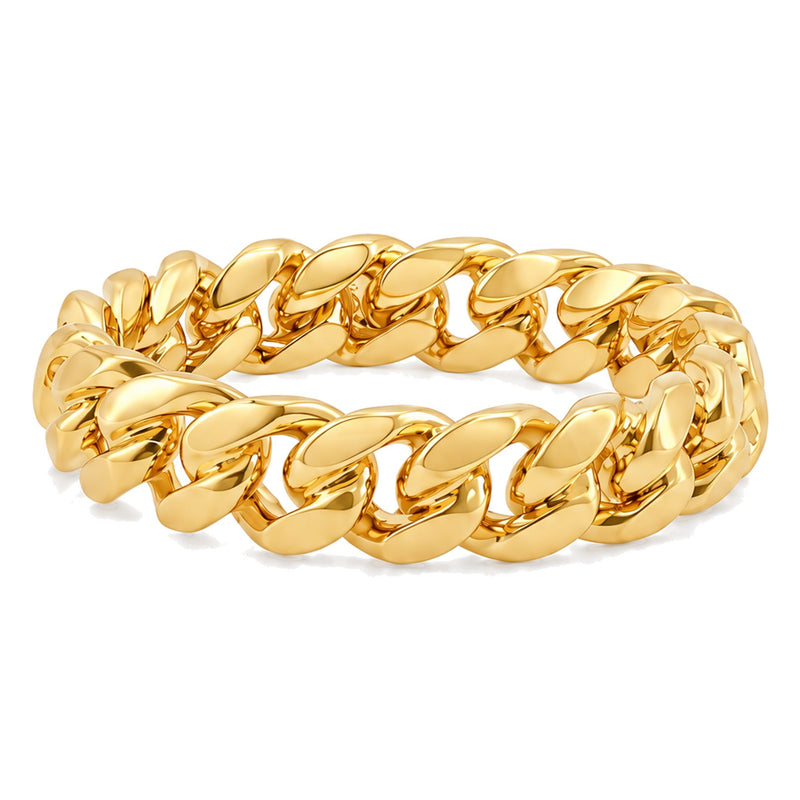 14K Yellow Gold Miami Cuban Link Ring 4.3mm