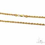 14k yellow gold solid rope chain, 3mm thickness, 22 inches length.