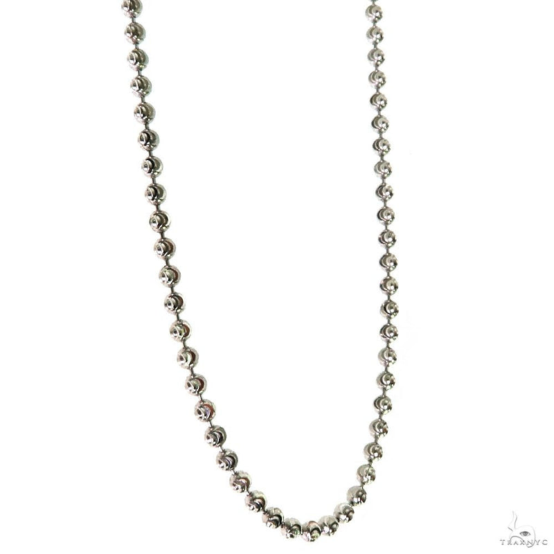 14k Diamond Cut White Gold Moon Cut Chain 18 Inches 2mm   48319 - Image 2