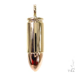 14k Gold Bullet Pendant-39983 - Image 1
