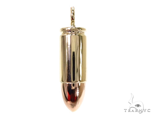 14k Gold Bullet Pendant-39983 - Image 1
