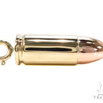 14k Gold Bullet Pendant-39983 - Image 4