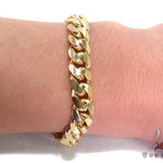 14k Yellow Gold Miami Cuban Bracelet 9.5 inches 11.5mm   34627 - Image 6