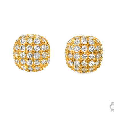 14k Gold Diamond Cluster Earrings 64839