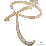14k Gold Diamond 'R' Pendant 66752 - Image 4