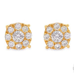 14k Gold Diamond Stud Earrings 64902