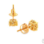 14k Gold Diamond Stud Earrings 64902