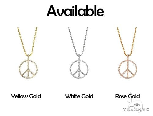 14k Gold Peace and Love Pendant Set 66336 - Image 9
