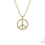 14k Gold Peace and Love Pendant Set 66336 - Image 3