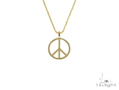 14k Gold Peace and Love Pendant Set, photo 3 of 9
