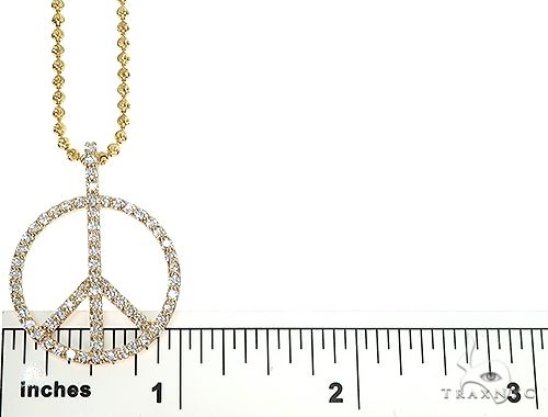 14k Gold Peace and Love Pendant Set 66336 - Image 6