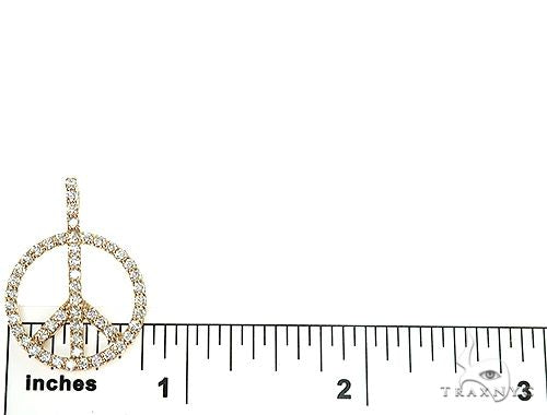 14k Gold Peace and Love Small Pendant Set 66337 - Image 6