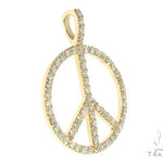14k Gold Peace and Love Pendant Set 66339 - Image 2